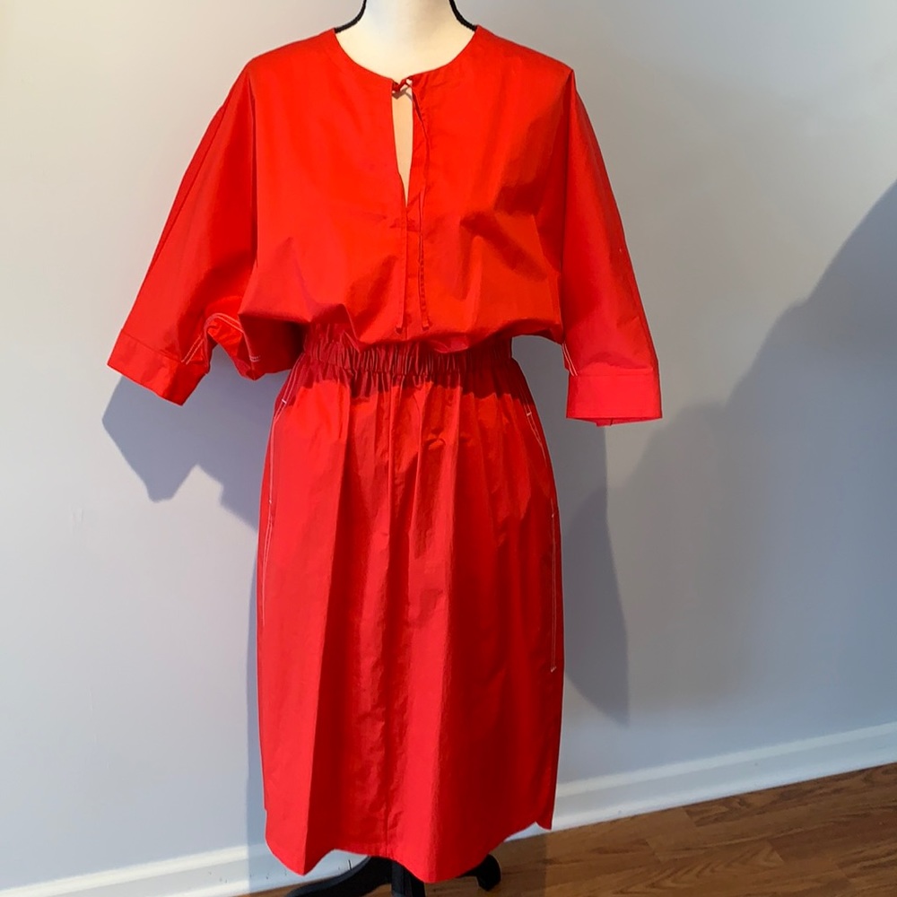 Jason Wu size 4 nwt red cotton dress